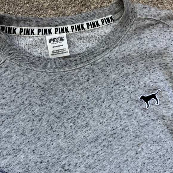 PINK Victoria’s Secret Mesh Fishnet Side Sweatshirt Small Dog Cozy Sweatwr VS A - Picture 5 of 5